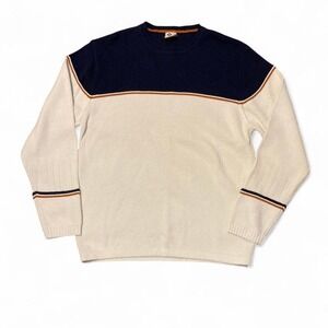 Modern culture horizontal stripe knit sweater acrylic vintage 90s/00s XXL/22